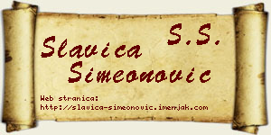 Slavica Simeonović vizit kartica